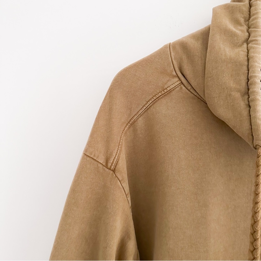 L*Space Daphne Sweatshirt Dress in Moss Tan Cotton Funnel Neck Tunic Size Large - Picture 5 of 8
